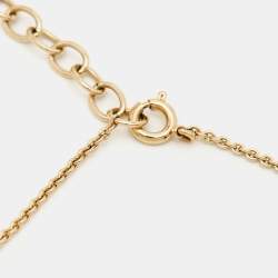 Dior Secret Cannage Faux Pearl Gold Tone Necklace