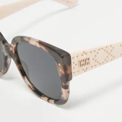 Pre Owned Dior Pink Tortoise/Grey LadyDiorStuds Square Sunglasses
