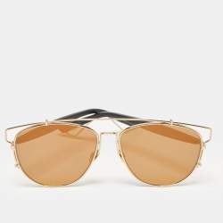 Dior Gold/Black DiorTechnologic Aviator Sunglasses