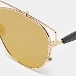 Dior Gold/Black DiorTechnologic Aviator Sunglasses