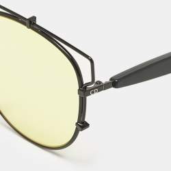 Dior Yellow/Black 65Z2K Technologic Aviator Sunglasses