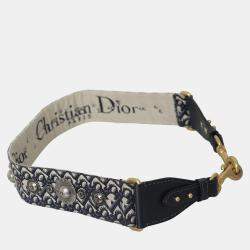 Pre Owned Christian Dior Studded Jacquard Strap
