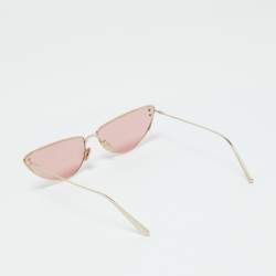 Pre Owned Dior Gold Tone/Pink MissDior B1U Cat-Eye Sunglasses