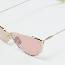 Pre Owned Dior Gold Tone/Pink MissDior B1U Cat-Eye Sunglasses