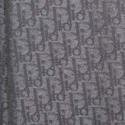 Pre Owned Christian Dior Oblique Lame Fringed Edge Scarf 