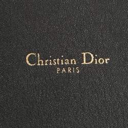 Dior Black Leather Diorquake Buckle Wide Belt 80CM