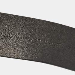 Dior Black Leather Diorquake Buckle Belt 80CM