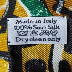 Dior Multicolor Butterfly Print Silk Square Scarf