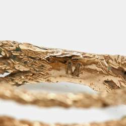 Pre Owned Dior Bow Crystal Gold Tone Cocktail Ring 51