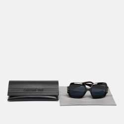 Pre Owned Dior Dark Brown Diorsignature S1U Oversized Sunglasses