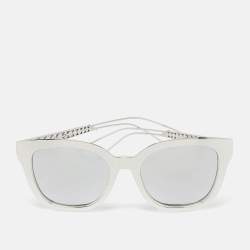 Pre Owned Dior Silver Mirrored TGUDC Diorama 1 Wayfarer Sunglasses
