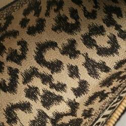 Dior Beige/Black Leopard Print Canvas Cosmetic Pouch