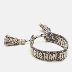 Dior Blue J'adior Woven Fabric Friendship Bracelet