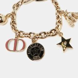 Pre Owned Dior Gold Tone 30 Montaigne Bag Charm
