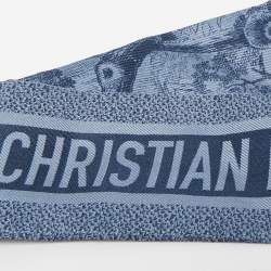 Dior Blue Silk Toile de Jouy Sauvage Mitzah Scarf