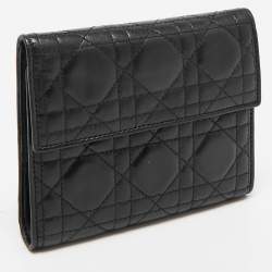 Pre Owned Dior Black Cannage Leather Ring Agenda Cover