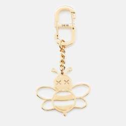 مملوكة مسبقًا Dior X Kaws Bee Gold Tone Keychain