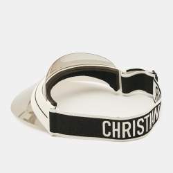 Pre Owned Dior White/Grey Dior Club1 Sun Visor