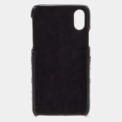 Dior Black Cannage Leather Lady Dior iPhone X/XS Case