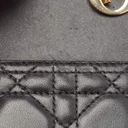 Dior Black Cannage Leather Lady Dior iPhone X/XS Case