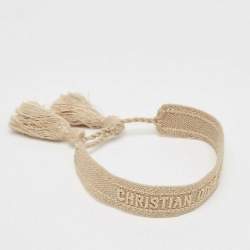 Pre Owned Dior J'Adior Woven Fabric Friendship Bracelet