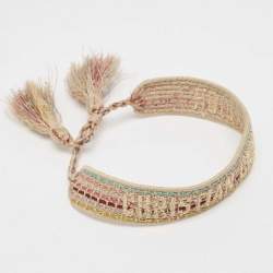Dior J'Adior Woven Fabric Friendship Bracelet