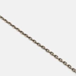 Dior CD  Blue Composite Silver Tone Long Necklace