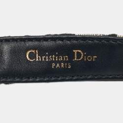 Dior Blue Oblique Canvas CD Logo Buckle Belt 70 CM