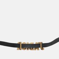 Dior J'Adior Black Fabric Enamel Two Tone Choker Necklace