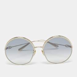 Pre Owned Dior Blue/Gold Gradient Everdior R1U Round Sunglasses