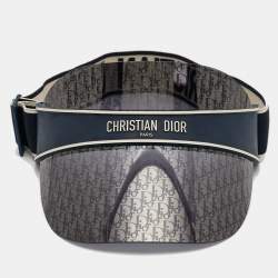 Pre Owned Christian Dior Navy Blue Oblique Dior Club1 Sun Visor