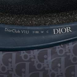 Pre Owned Christian Dior Navy Blue Oblique Dior Club1 Sun Visor