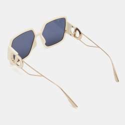 Dior White/Black 30 Montaigne 2 Square Sunglasses