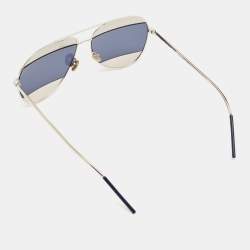 Dior Silver/Blue 010KU DiorSplit 1 Aviator Sunglasses