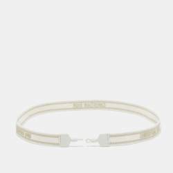Dior White Logo Embroidered Woven Sunglasses Strap