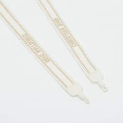 Dior White Logo Embroidered Woven Sunglasses Strap
