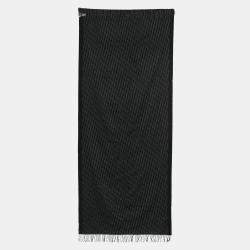 Christian Dior Dark Grey Silk Oblique Scarf