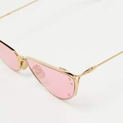 Pre Owned Dior Gold Tone/Pink MissDior B1U Cat-Eye Sunglasses