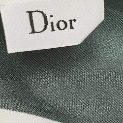 Dior Green Printed Silk Mitzah Scarf 
