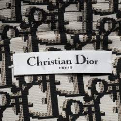 Christian Dior Black Logo Oblique Cotton Blend Reversible Bucket Hat 