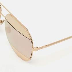 Dior Gold/Grey Mirrored 0000J Split1 Aviator Sunglasses