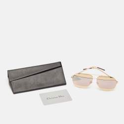 Dior Gold/Grey Mirrored 0000J Split1 Aviator Sunglasses