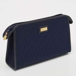 Dior Navy Blue Diorissimo Fabric Cosmetic Pouch