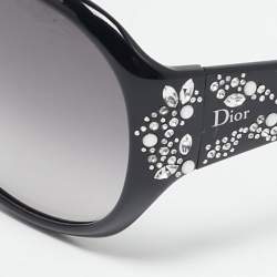 مملوكة مسبقًا نظارة شمسية ديور 807Q8 ديورمينويتف سوداء متدرجة بيضاوية