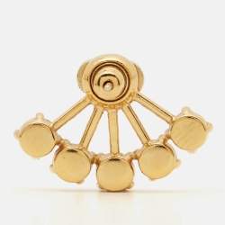 Dior Petit CD Crystals Gold Tone Single Earring