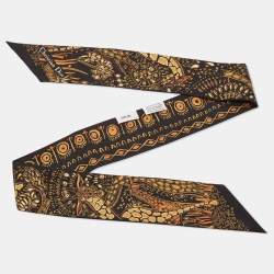 Dior Black Animals Giraffe Print Silk Mitzah Scarf 