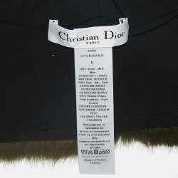 Christian Dior Green Camouflage Mink Fur Hooded Scarf