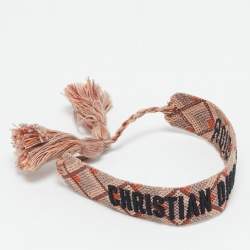 Dior J'Adior Embroidered Woven Fabric Friendship Bracelet