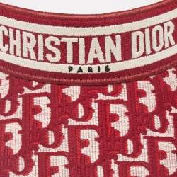 Dior Red Oblique Jacquard Canvas Visor Cap (56 cm)