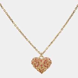 Dior Dioramour Cœur des Curiosités Enamel Gold Tone Necklace